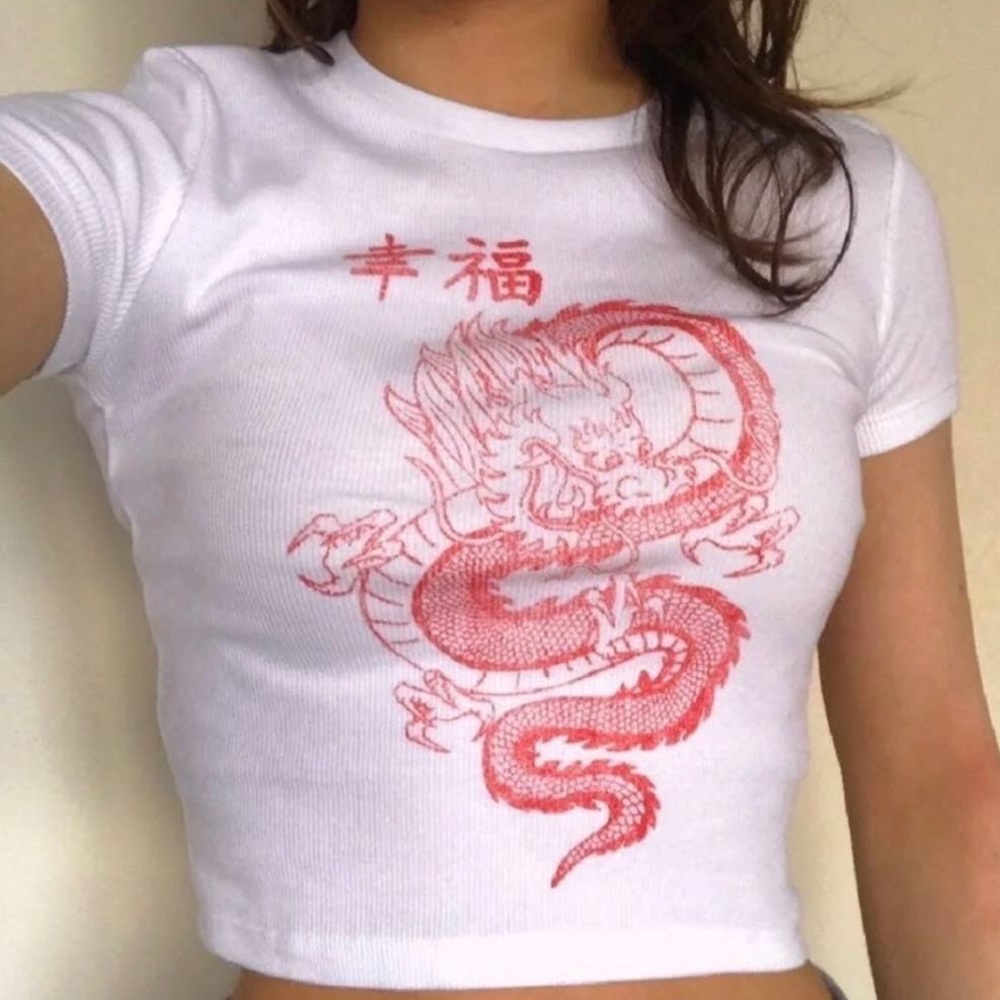 Dragon Cropped T-Shirt